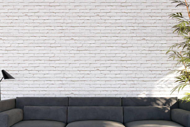 istock Large luxury modern bright interiors Living room mockup illustration 3D rendering image 2156745772