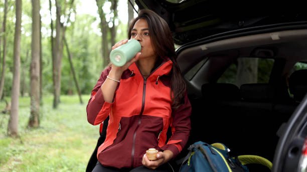 istock Woman refreshing before a hike 2156746119