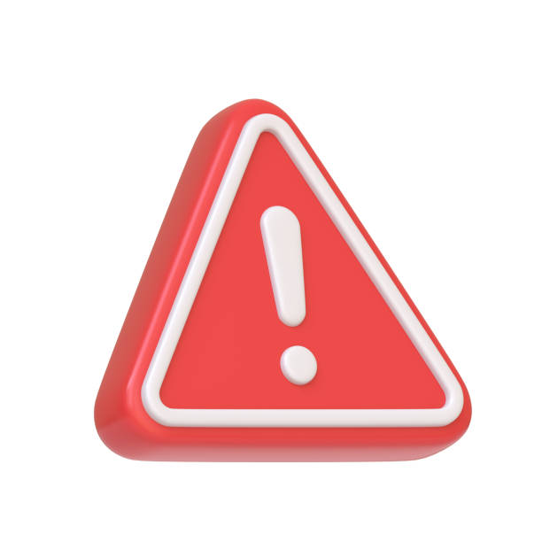 istock Red warning sign featuring a bold exclamation mark, commonly used for alerting to potential danger or caution isolated on white background 2156750479