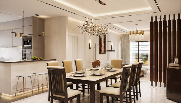 istock Modern contemporary dining-A Blend of Rustic Charm and Industrial Edges 2156751985