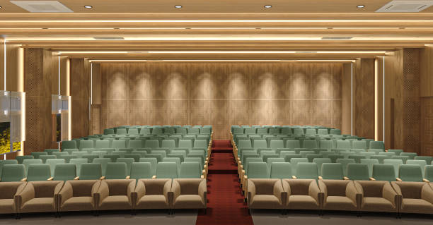 istock The prespective of a conference or functional hall. Conference room, view from stage 2156752108
