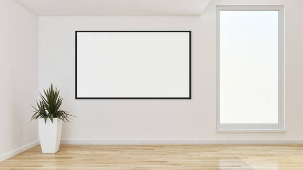 istock Large luxury modern bright interiors Living room mockup illustration 3D rendering image 2156752333