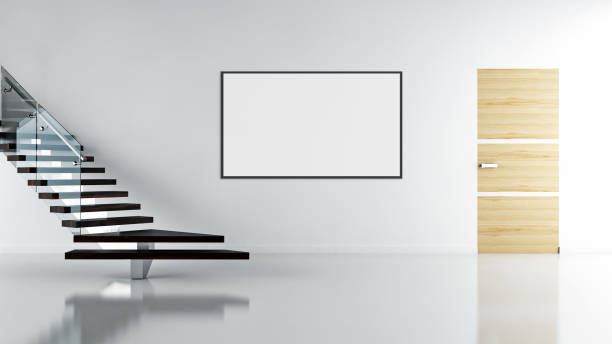istock Large luxury modern bright interiors Living room mockup illustration 3D rendering image 2156752343