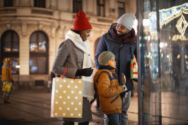 istock Family Shopping at Night 2156752531
