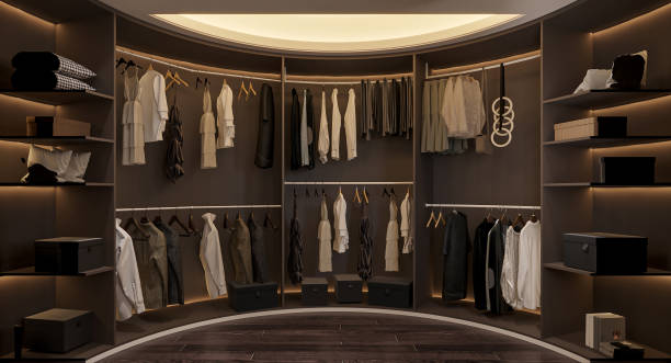 istock 3d rendering luxury modern bedroom with wardrobe and walk in closet 2156752669