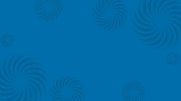 Light blue swirl pattern of circular dots on blue background,