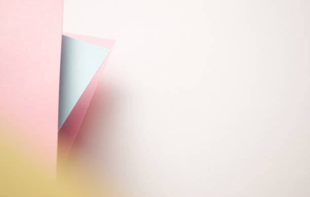 istock Pink, blue, white and yellow 3d geometric pastel background 2156758873