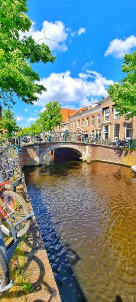 istock Bridge over city canal river 2156760210