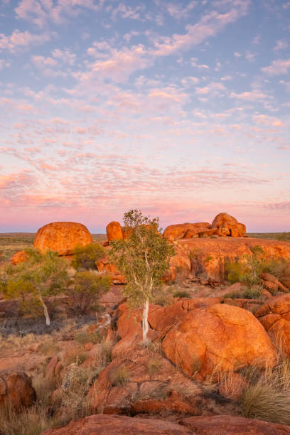 istock Devil's Marbles/Karlu Karlu during blue hour, Northern Territory, Australia 2156765315