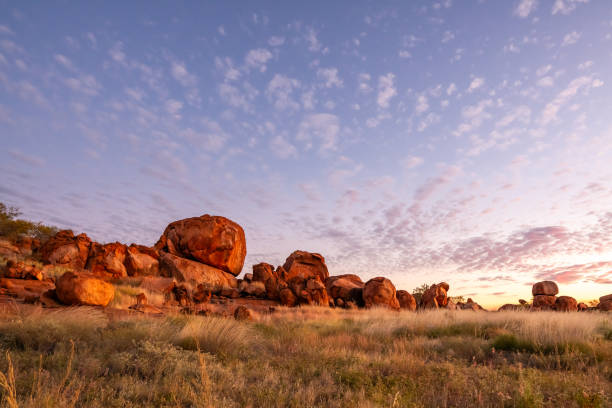 istock Devil's Marbles/Karlu Karlu during blue hour, Northern Territory, Australia 2156765363