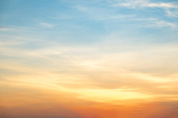 istock Beautiful , luxury soft gradient orange gold clouds and sunlight on the blue sky perfect for the background, take in everning,Twilight, Large size, high definition landscape photo 2156769247