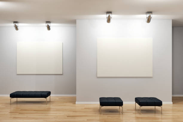 istock Large luxury modern bright interiors Living room mockup illustration 3D rendering image 2156772718
