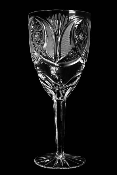 istock Vintage wineglass on black 2156773378