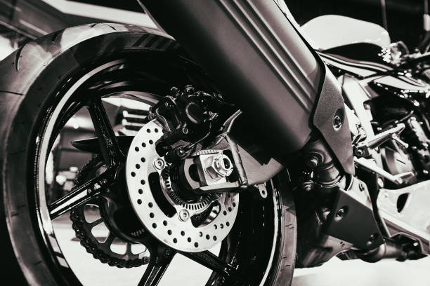 istock Rear wheel of modern motorcycle 2156773910