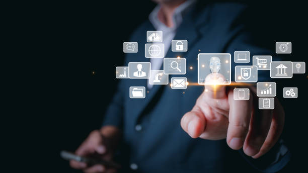 istock Digital transformation technology strategy, IoT, internet of things. transformation of ideas and the adoption of technology in business in the digital age, enhancing global business capabilities. Ai 2156777254