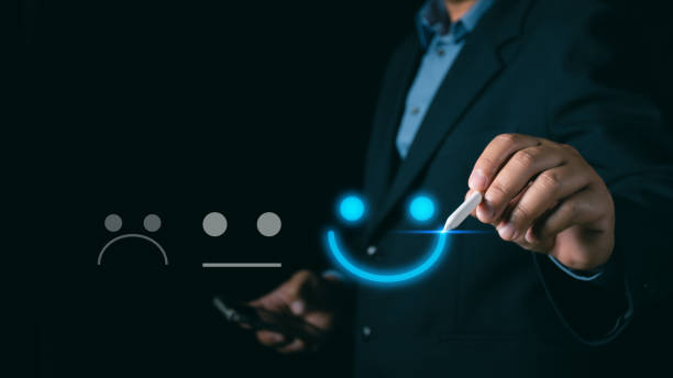 istock Customer Experience Concept; Best Excellent Services Rating for Satisfaction present by Hand of Client Showing excellent rating Five Star. Review; feedback; good; the best of product and service 2156777805