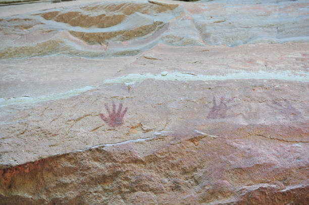 istock Cave paintings in Pha Taem National Park Ubon Ratchathani province, thailand 2156780882