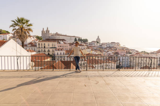 istock Man Posing with Scenic City View: Capturing the Urban Landscape 2156783348