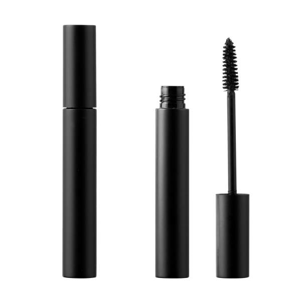 istock blank mascara brush on White Background, black Lip Gloss, Lipstick Package Set 2156783351