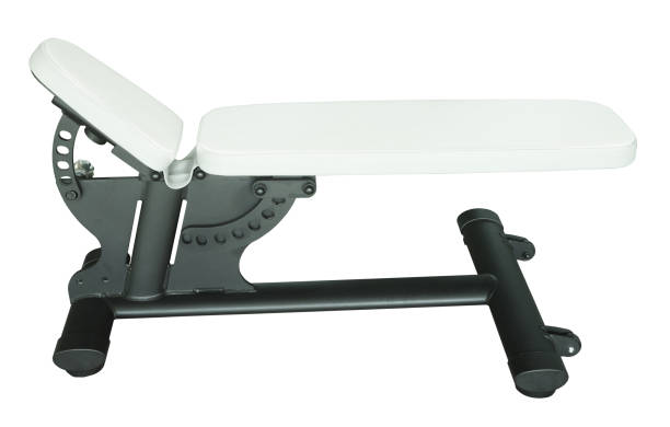 istock Bench trainer exercise device gym equipment for physical training isolated on white background. Workout concept of body wellness 2156785064