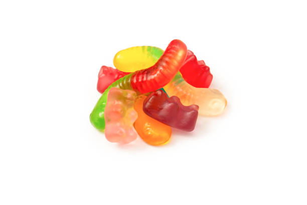 istock Assorted colorful gummy candies isolated on a white background. Top view. Jelly  sweets. 2156788519