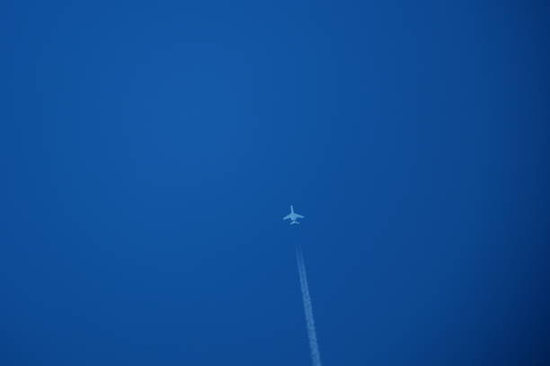 Business jet in the sky