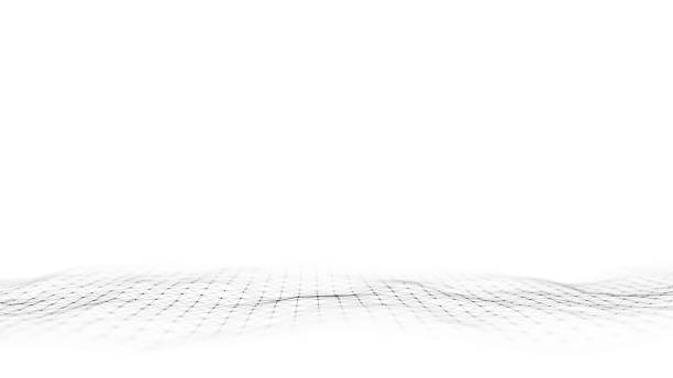 istock Abstract wave with black points and lines on white background. Science background with moving dots. Network connection technology. Digital structure with particles. 3d rendering. 2156795214