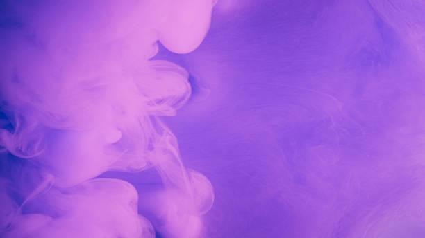 istock Neon smoke cloud ink water splash purple vapor 2156797624