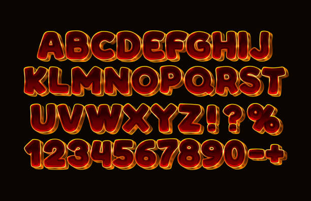 istock Gold font set collection, letters and numbers symbol. Vector illustration 2156798672
