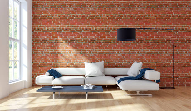 istock Large luxury modern bright interiors Living room mockup illustration 3D rendering image 2156799243