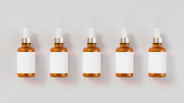 istock Dropper bottle mock up isolated on white background. 3D illustration 2156803037