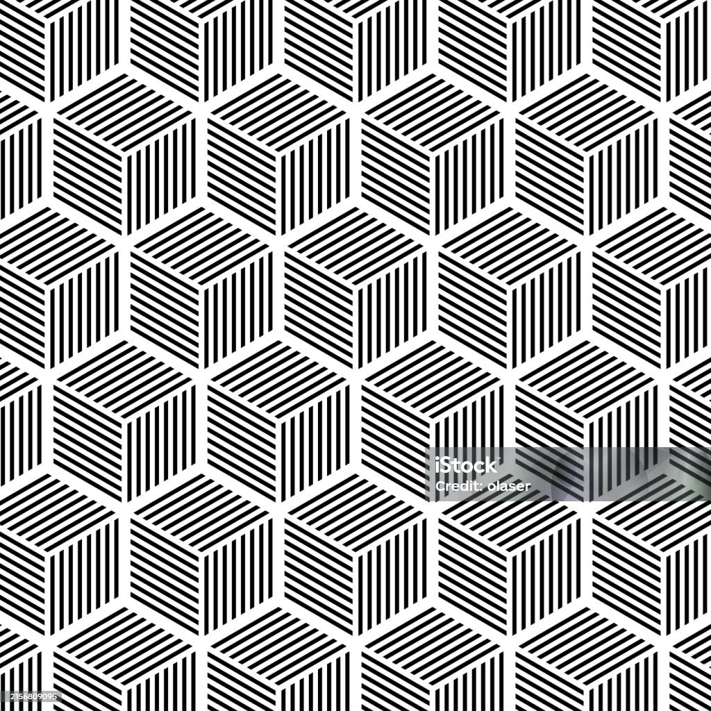 Cabe Pattern Cube Pattern Made Of Striped Sides Stock Illustration - Download Image ...