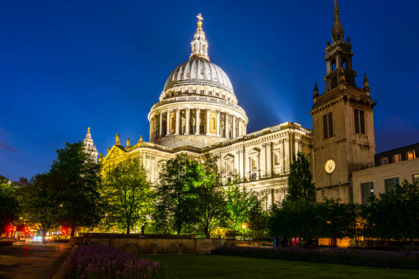 St. Paul's cathedral at night, London, UK