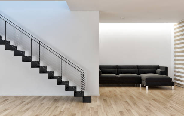 istock Large luxury modern bright interiors Living room mockup illustration 3D rendering image 2156826637