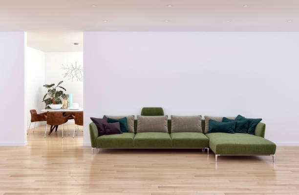 istock Large luxury modern bright interiors Living room mockup illustration 3D rendering image 2156826940