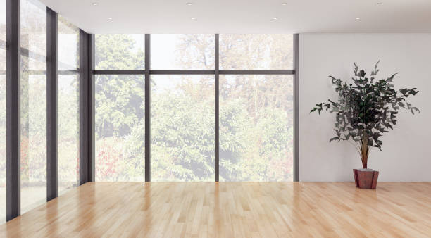 istock Large luxury modern bright interiors Living room mockup illustration 3D rendering image 2156827022