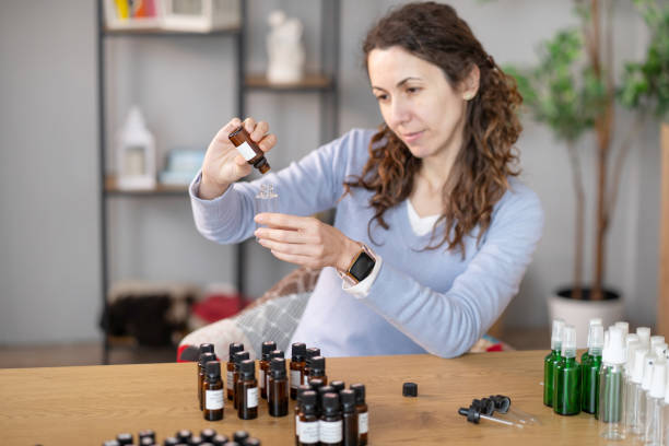 istock A middle aged woman is preparing bach therapy drops 2156837903