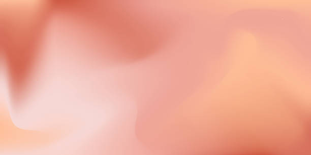 istock peach color background with abstract wave. Nude, peach and apricot gradient soft color. Warm fuzz bg for wallpaper. Vector illustration 2156838704
