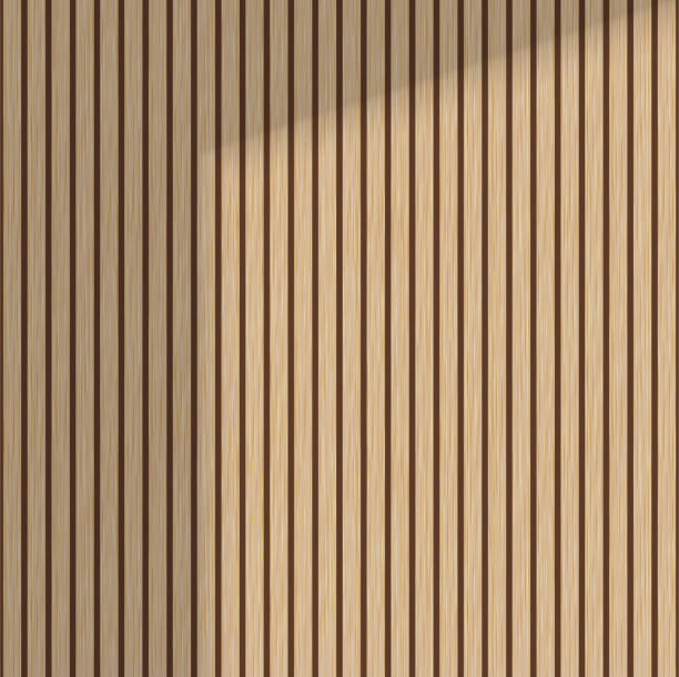 istock Wooden panel wall background. Wood realistic dark floor vector illustration. Vertical natural planks banner. Parquet board surface. Oak corrugated pattern 2156838946