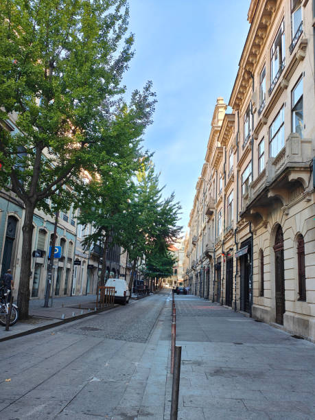 istock Empty city street in Porto 2156849541