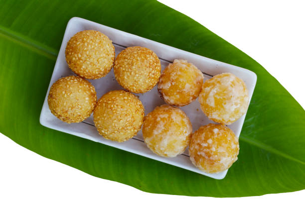 istock Thai snack, Fried mung bean stuffed balls 2156849605