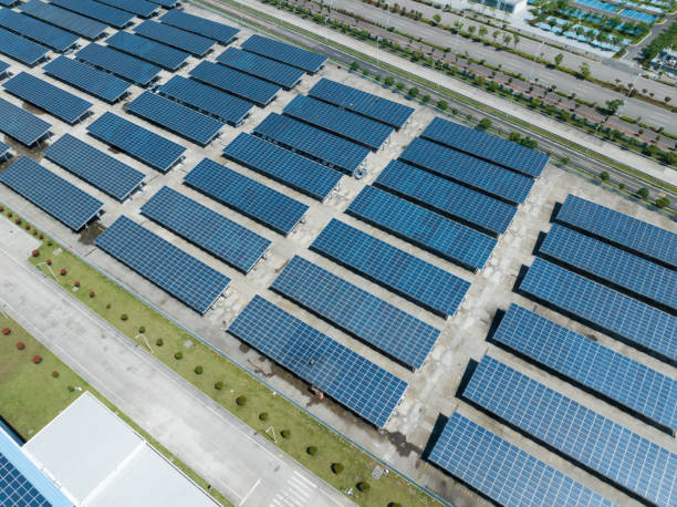 istock Solar power generation in public parking lots 2156854945