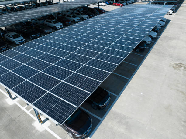istock Solar power generation in parking lot 2156854961