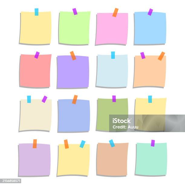Missouri Sticky Note Set Of Different Sticky Note Stock Illustration - Download Image Now ...