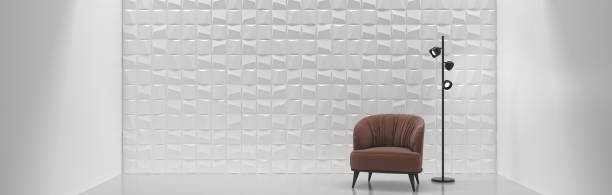 istock Modern 3d illustration Banner Relaxing and Comfortable Modern Living Room with Sofas Armchairs Windows Rugs Coffee Tables Curtains and Bookshelves 2156861353