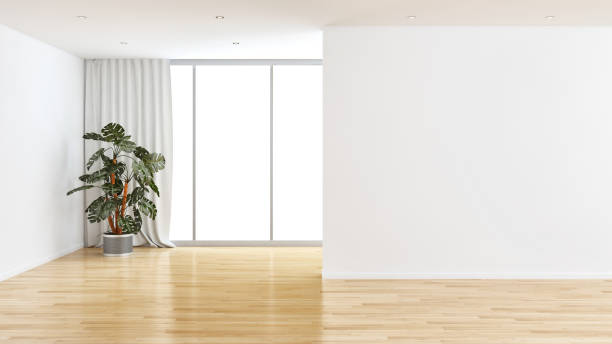istock Large luxury modern bright interiors Living room mockup illustration 3D rendering image 2156865424