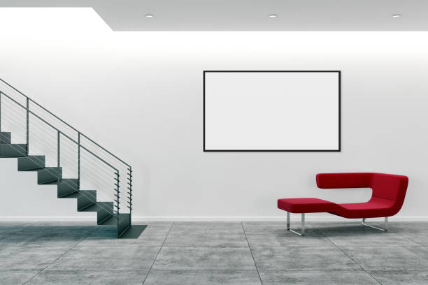 istock Large luxury modern bright interiors Living room mockup illustration 3D rendering image 2156865902