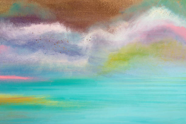 istock Abstract painting with a gentle nature on the background. 2156866587