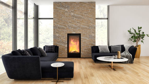 istock Large luxury modern bright interiors Living room mockup illustration 3D rendering image 2156867605