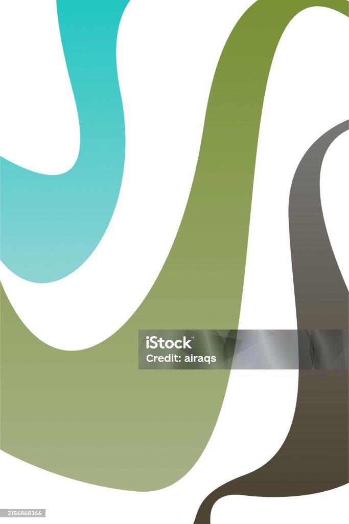 Abstract Curvilinear Beige Color Background Stock Illustration